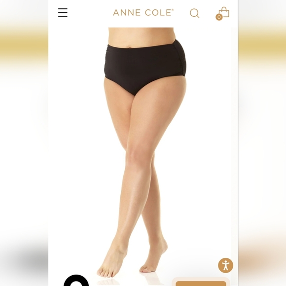 Anne Cole 3 Way Convertible Bottom (High Waist, Fold Over, and Cinched) Size 3x - Picture 8 of 11